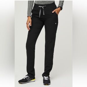 Figs Black Straight Leg Pants Comfortable Athletic Wear